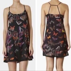 TOPSHOP Moth‎ Butterfly Print Strappy Mini Dress Size 2